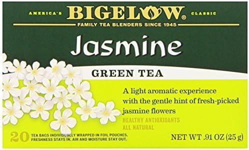 Bigelow Green Tea with Jasmine 20-Count Boxes (Pack of 6) Size: 6 Pack FlavorName: Green Jasmine Model: (Home & Kitchen)