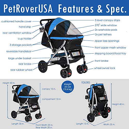 pet rover dog stroller