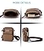iPhone 7 Plus/6s Plus Belt Clip Case Canvas Holster,Vertical Cellphone Purse Small Crossbody Bag for Men Belt Loop Waist Pouch Molle Tool Pouch for LG G5 G6 Galaxy S8 Plus Note 5 4 S6 Edge Plus-Brown