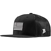 Branded Bills Vintage Old Glory PVC Flat Trucker, Snapback Closure, Lightweight, Comfortable Baseball Cap
