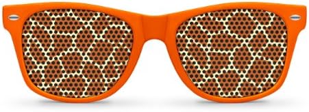 GIRAFFE Orange Retro Party Sunglasses