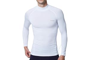 EXIO Mens Mock Compression Baselayer Top Cool Dry Long-Sleeve Shirt EX-T02