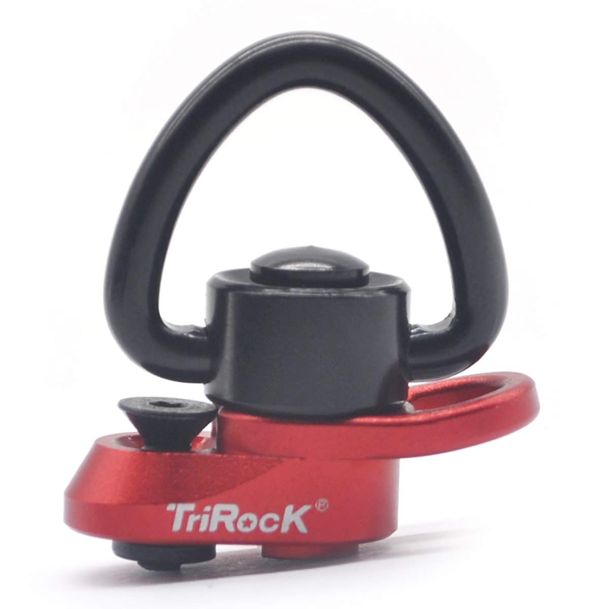 Trirock Keymod Sling Swivel Heart-shape loop with Push Button Red QD base & Sling Mount with a Hole for Snap Clip Hook Spring