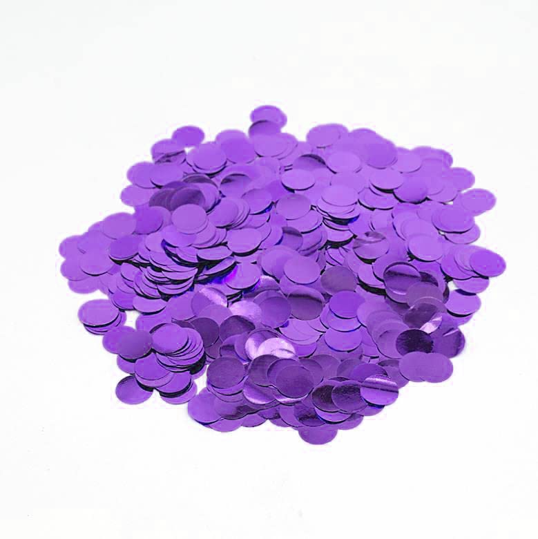 ZYOOO Purple Metallic Shiny Round Table Confetti - Balloon Fill Confetti - 1.5cm - 6000pcs/1 Pack