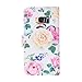 Galaxy S7 Edge Wallet Case,Galaxy S7 Edge Case,MagicSky Premium PU Leather Flip Folio Case Cover with Wrist Strap,Card Slots,Cash Pocket,Kickstand for Samsung Galaxy S7 Edge (Flower)
