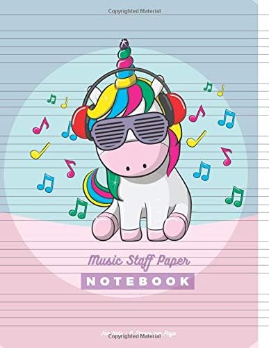 Music Staff Paper Notebook: For Kids 6 Staves Per Page