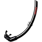 Seac Top Flex Foldable Snorkel for Diving, Snorkelling, Freediving and Spearfishing, Unisex - Adult, Black, Standard
