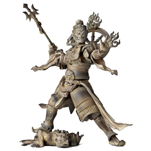 Kaiyodo Takeya Revoltech Action Figure: #001 Tamonten Wooden Version