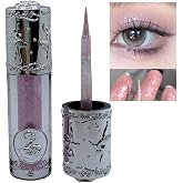 FangTangDI liquid glitter eyeshadow，Eye glitter korean，korean eyeshadow，Eyeliner makeup, Loose Shimmer Glue, Highlight, Lightweight Waterproof, Quick drying(#01pink purple)