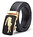 ITIEZY Men's Belt, Ratchet Sliding Belt Leather Dress Belt with Automatic Buckle in Gift Box