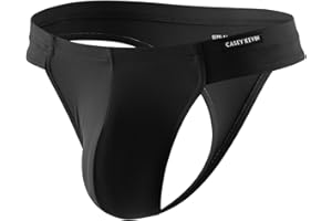 Casey Kevin Men's Ice Silk Thongs Underwear Bulge Pouch G-Strings Brief Underwear for Men T-Back Bikini