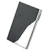 DSYJ Black PU Leather and Stainless Steel Business Name Card Case Holder