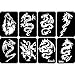 30 Sheet DIY Airbrush Tattoo Stencils for Men, Dragon Skull Wolf Eagle Glitter Templates for Body Painting