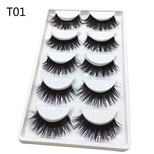 Luxury 3D False Lashes Fluffy Strip Eyelashes Long Natural Party (A)
