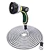 TheFitLife Flexible Metal Garden Hose - 25/50/75/100 FT 304 Stainless Steel Water Hose with Newest Spray Nozzle and Solid Metal Fittings, Lightweight, Kink Free, Durable and Easy to Store (125 Feet)