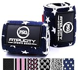Fitplicity Premium Elastic Wrist Wraps (Old Glory)