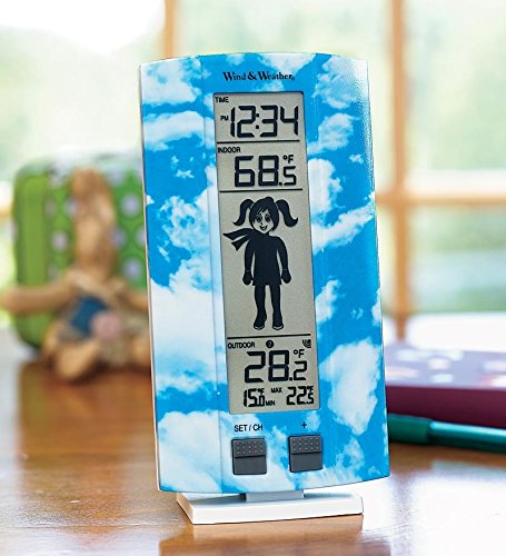 Wind & Weather ID3890-GRL My First Weather Station with a Kid-Friendly, 6-1/4H x 3W, Blue