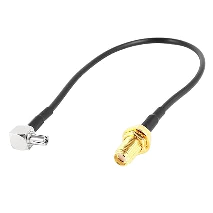 SODIAL(R) SMA Female Jack to TS9 Male Right Angle Pigtail Coaxial Cable Antenna