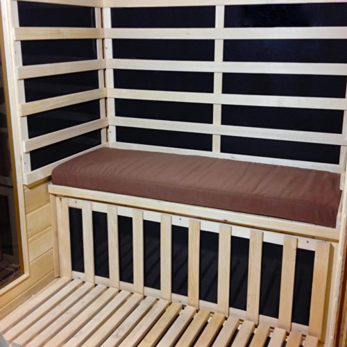Blue Wave Seat Cushion for 2-Person Sauna - Brown