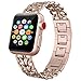 NO1seller Top 38mm 42mm Stainless Steel Metal Cowboy Style Watch Band Bracelet Strap for Apple Watch Series 3, Series 2, Series 1, Small and Large Size, For Women and Men