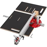 Woodpeckers inDexable Table Saw Miter Sled with Drop Zone, Make Precise Angled Cuts Safely &amp; Accurately, Protractor Head &amp; Fence System, Made in USA - IMS-I