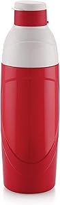 Cello Insulated Kids BPA Free Water Bottle 20 Oz (600 ml) Puro Classic Easy Carry Ergonomic Water Bottle with Wide Mouth Easy Flip Top Cap for Office, Gym, Running Reusable Drinking Container (Red)