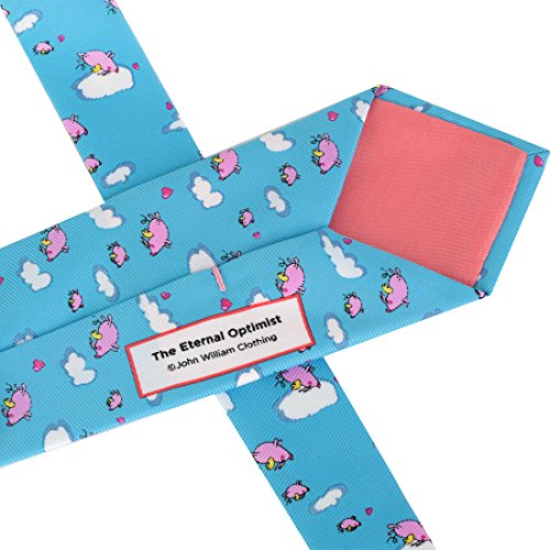 When Pigs Fly Optimist Funny Mens Premium Woven Conversational Novelty Neckties | Microfiber Ties For Men: Fun, Sophisticated – Stylish Accessory – Unique Designs And Patterns