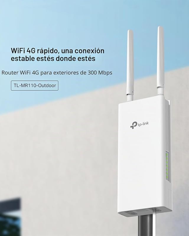 TL-MR110-Outdoor - Router 4G SIM, N300, WiFi 4, Puerto LAN, PoE