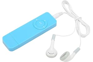 Luqeeg Mini MP3 Player Compact Portable Music Player Lossless Sound Support for Students Running Travelers Black (Blue)