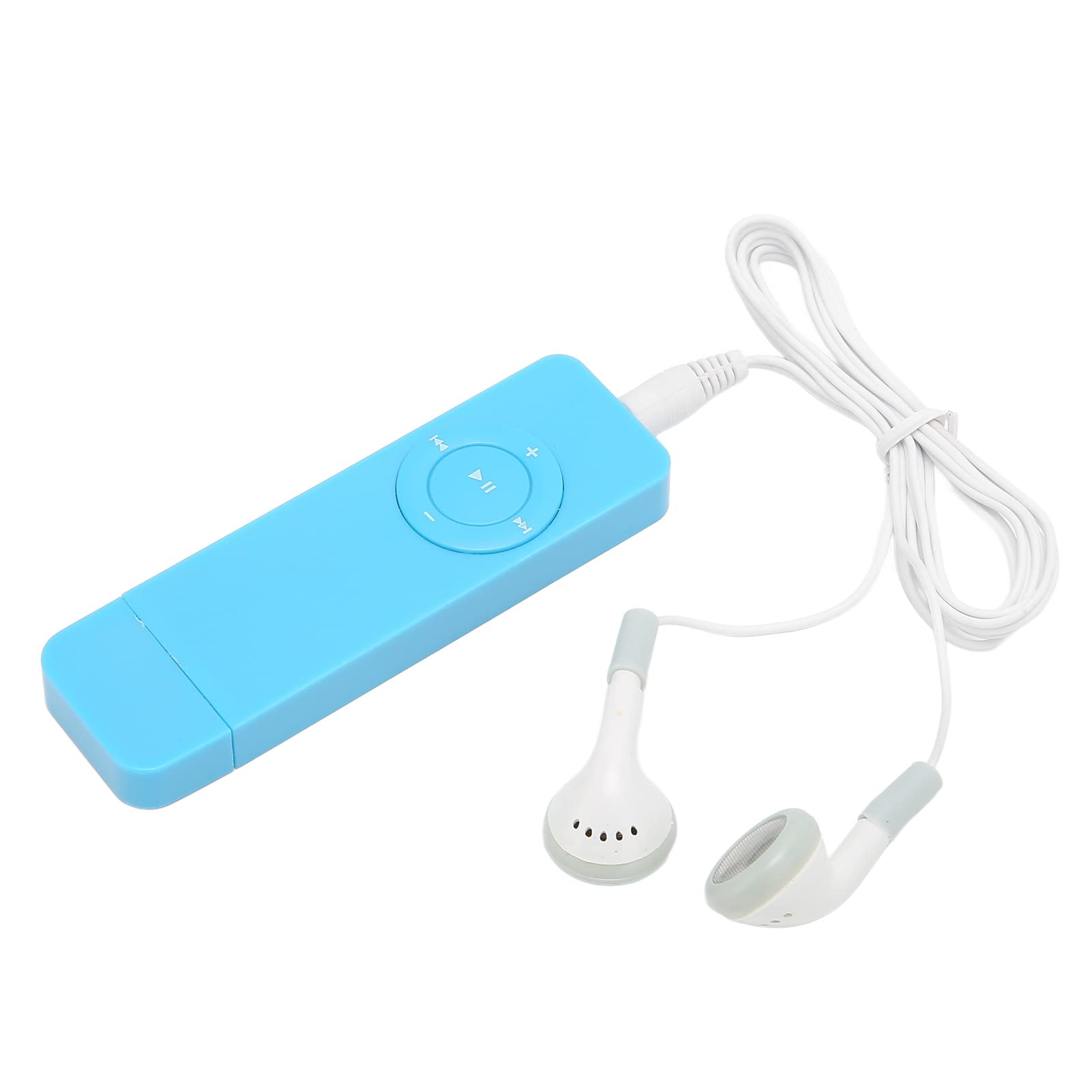 USB MP3 Player, Lossless Sound Portable Digital Music Player with Earphones and Lanyard, MP3 Music Player for Kids Adults, Support Up to 64GB (Blue)