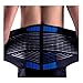 EagleUS Deluxe Neoprene Double Pull Lumbar Lower Back Support Brace Exercise Belt Black Blue