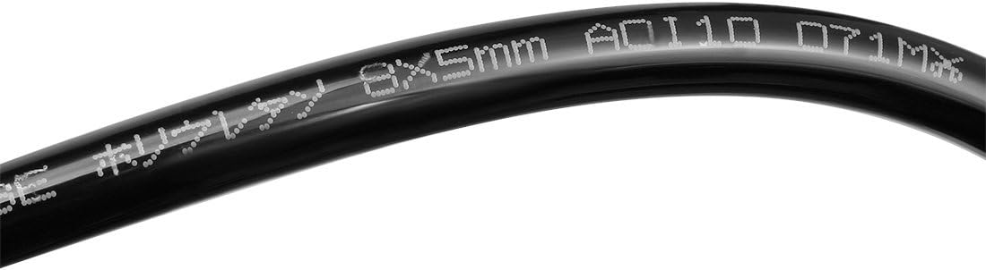 sourcing map Pneumatic Air Tubing, 8mm OD x 5mm ID 10 Meters 32ft PU Polyurethane Air Compressor Tube Hose Pipe Black - Image 3