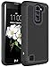 LK Case for LG Tribute 5, LG K7,[Shock Absorption] Drop Protection Hybrid Dual Layer Armor Defender Protective Case Cover for LG Tribute 5 / LG K7, Black
