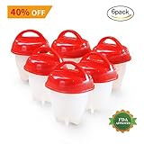 Urbanviva Silicone Egg Cooker 6 Packs, Hard & Soft Boiled Maker, Egg Cups, Boiler Eggs without the Shell, BPA Free, Non Stick