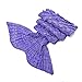 LAGHCAT Mermaid Tail Blanket with Scale Knit Crochet Mermaid Blanket for Adult,Sleeping Blanket,71
