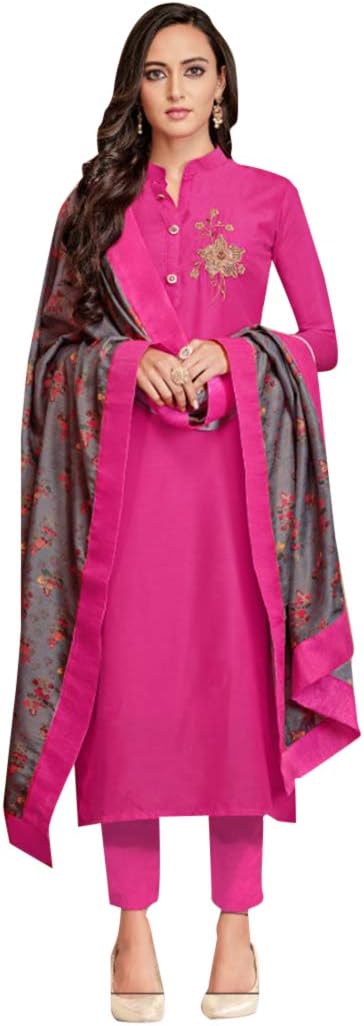 Ready To Wear Designer Hevay Jam Cotton With Handwork Jamswork Dupatta Full Stitch Salwar Kameez Suit Women Indian Traditional Party Wear 8643