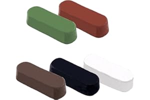 Tanstic 5Pcs Polishing Compound Kit, Buffing, Polishing and Cutting Compound Includes Black Emery, Brown Tripoli, White Diamond, Red Rouge, General Green