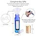 Essential Oil Roller Bottles 10ml (Gradient Blue Glass, 12pack, 3 Extra Stainless steel Roller Balls，24 Labels, Opener, 2 Funnels by PrettyCare) Roller Balls For Essential Oils, Roll on Bottles