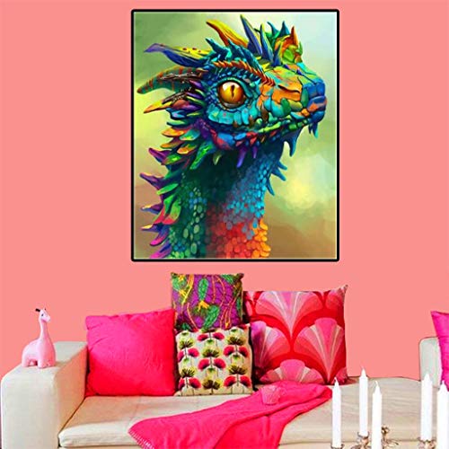 VOOADA New Full Drill Square Diamond 5D DIY Diamond Painting Cute Cartoon Dinosaur Diamond Embroidery Kits Cross Stitch Rhinestone Mosaic Painting for Home Deco (Cartoon Dinosaur)