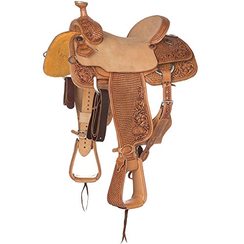 NRS Competitor Series 7/8 Breed Team Roping Saddle Brown 16