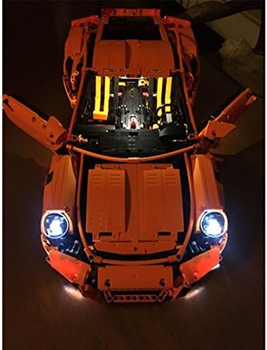 LED Light Up Kit For TECHNIC Porsche 911 GT3 RS Model - Compatible With Lego 42056 Building Blocks Toy (NOT Included The Model Set)
