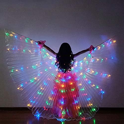 Profusion circle Children Kids Belly Dance LED Isis Wings Dancing Cloak Costume Props Accessories Multicolor
