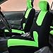 FH Group Car Seat Covers Full Set Flat Cloth Seat Covers Green, Rear Solid Bench Car Seat Cover and Universal Fit Combo Non-Slip Dash Grip Pad Car Seat Protector Cars Trucks SUV Interior Accessories