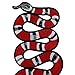 Special100% 2 PC Large Red Snake Patch Pattern Iron On Patches Embroidery Applique Decoration Vintage Animal Patch DIY Patch for T-shirt,Jeans Clothing