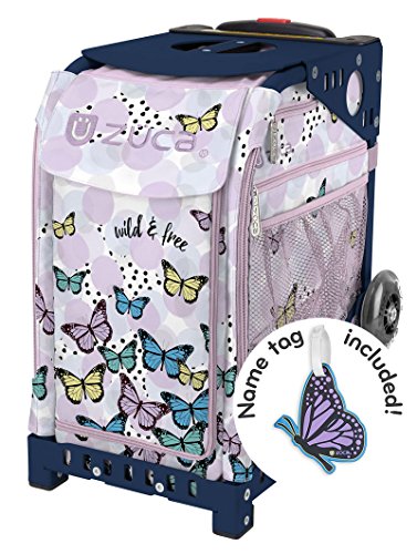 Zuca Wild & Free Sport Insert Bag and Navy Blue Frame with Flashing Wheels - Thumbnail 6
