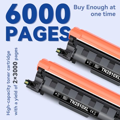 Lemero TN2510XL Toner Compatible for Brother MFC-L2827dw MFC-L2800dw MFC-L2827DW HL-L2400DW MFC-L2835DW HL-L2400DWE MFC-L2860DWE DCP-L2660DW HL-L2445DW FOR 25 10 toner toner (and 2 Black