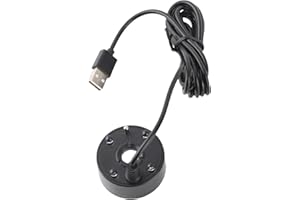 PENRUX Ultrasonic Mist Maker Fogger, Water Fountain Pond Fog Machine Atomizer Air Humidifier with Colorful LED Lights for Water Fountain Pond Fogger Halloween Party Christmas, Rockery