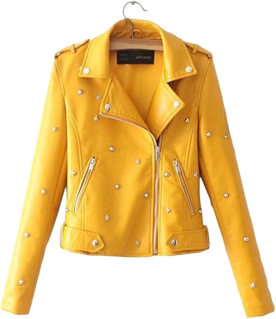 Amazon Kanshamingma ライダースジャケット レディース レザージャケット ライダース アウター かっこいい ショート丈 バイカー ブルゾン 合皮 革ジャケット 革ジャン アウター 春 秋 冬 大人 大きいサイズ コート ジャケット 通販