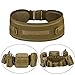 HUNTVP MOLLE Tactical Belts Patrol MOLLE Belt with Mesh Lining for Shooting Airsoft Wargame Paintball Hunting (Coyote Brown)