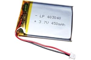 AOLIKES 403040 Battery, 450mAh Replacement Battery w/JST Ph1.25 Plug for Bluetooth Headphones,Wireless Headphones, Dash Cam, Car Recorder and More